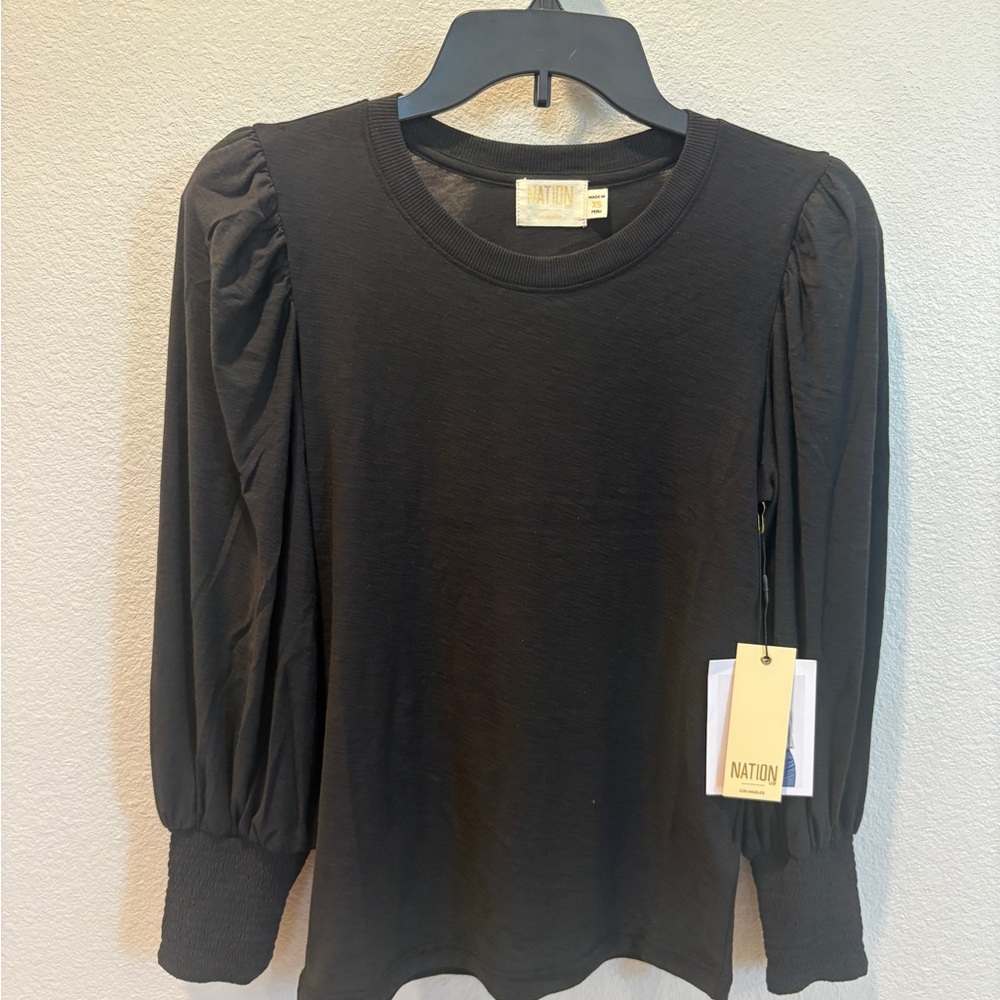 Nation Loren Tee - Jet Black XS    (NWT!)